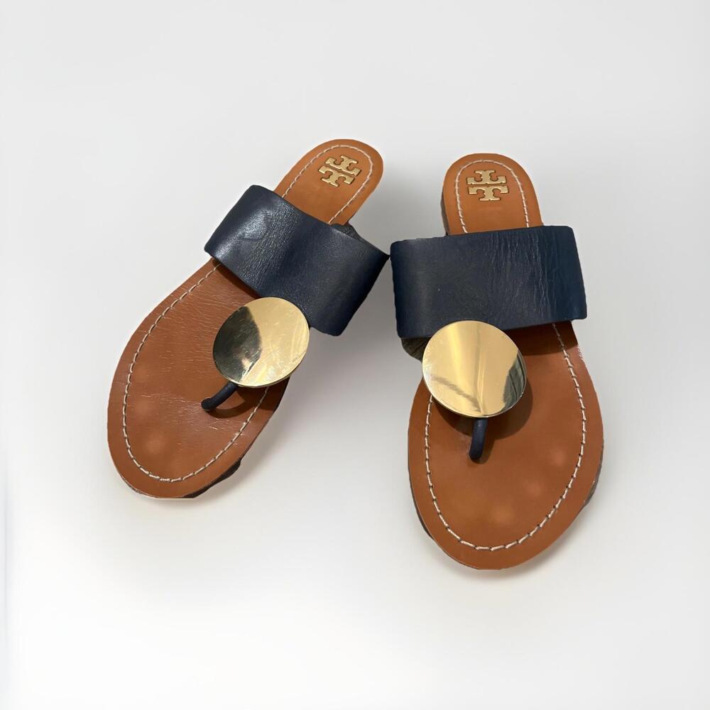 TORY BURCH PATOS DISK LADIES SANDALS SIZE 7M GOOD CONDITION!